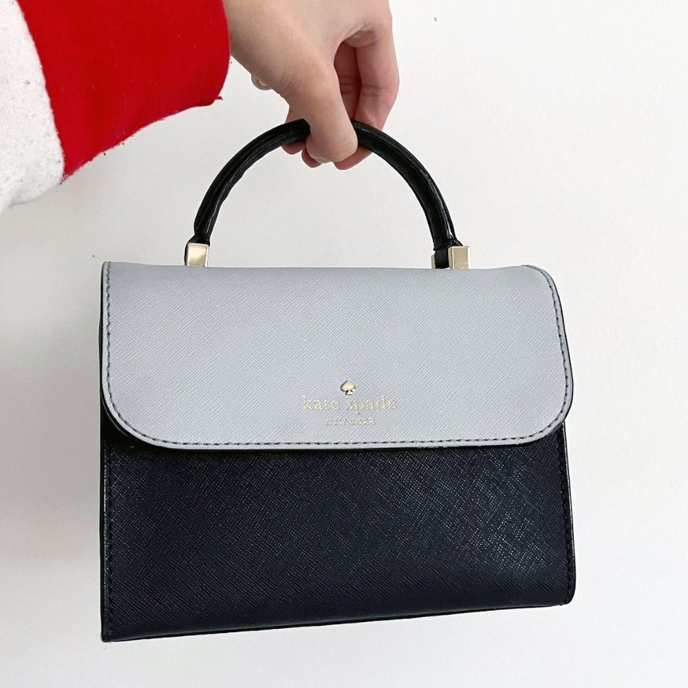 Kate Spade Cedar Street Mini Nora Satchel Handbag Cross-Body Leather in Blue